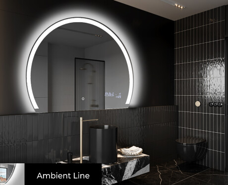 Runder Badspiegel angeschnitten mit LED beleuchting W222 #3