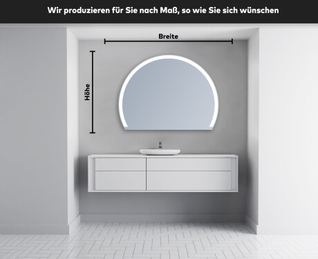 Runder Badspiegel angeschnitten mit LED beleuchting W222 #4