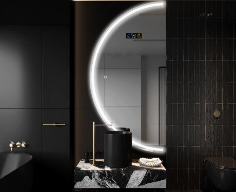 Runder Badspiegel angeschnitten mit LED beleuchting D223 #9