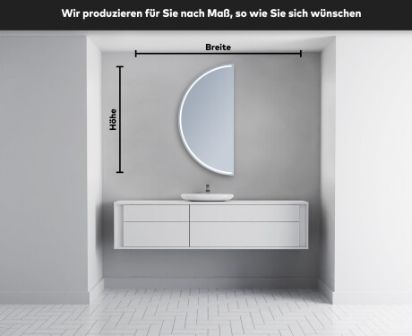 Runder Badspiegel angeschnitten mit LED beleuchting D223 #4