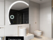 Runder Badspiegel angeschnitten mit LED beleuchting X222 #4