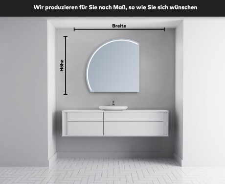 Unregelmäßige Spiegel angeschnitten mit LED X223 #4