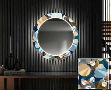 Runder dekorativer Spiegel mit LED-Beleuchtung für den Flur - Ball