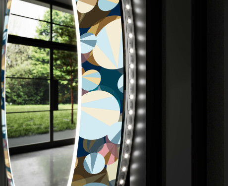 Runder dekorativer Spiegel mit LED-Beleuchtung für den Flur - Ball #11