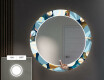 Runder dekorativer Spiegel mit LED-Beleuchtung für den Flur - Ball #4