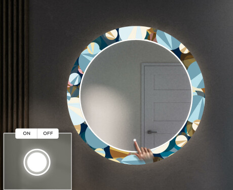 Runder dekorativer Spiegel mit LED-Beleuchtung für den Flur - Ball #4