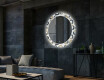 Runder dekorativer Spiegel mit LED-Beleuchtung für das Wohnzimmer - Donuts #2