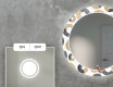 Runder dekorativer Spiegel mit LED-Beleuchtung für das Wohnzimmer - Donuts #4
