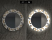 Runder dekorativer Spiegel mit LED-Beleuchtung für das Wohnzimmer - Donuts #7