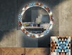 Runder dekorativer Spiegel mit LED-Beleuchtung für das Wohnzimmer - Color Triangles