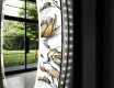 Runder dekorativer Spiegel mit LED-Beleuchtung für den Flur - Golden Flowers #11