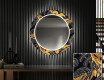 Runder dekorativer Spiegel mit LED-Beleuchtung für den Flur - Autumn Jungle #1