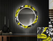 Runder dekorativer Spiegel mit LED-Beleuchtung für den Flur - Gold Jungle