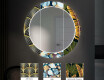 Runder dekorativer Spiegel mit LED-Beleuchtung für den Flur - Gold Jungle #6