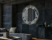 Runder dekorativer Spiegel mit LED-Beleuchtung für das Wohnzimmer - Dotted Triangles #2