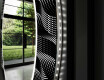 Runder dekorativer Spiegel mit LED-Beleuchtung für das Wohnzimmer - Dark Wave #11