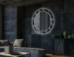 Runder dekorativer Spiegel mit LED-Beleuchtung für das Wohnzimmer - Dark Wave #2