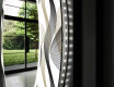 Runder dekorativer Spiegel mit LED-Beleuchtung für den Flur - Waves #11