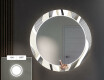 Runder dekorativer Spiegel mit LED-Beleuchtung für den Flur - Waves #4