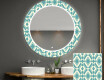 Runder dekorativer Spiegel mit LED-Beleuchtung für das Badezimmer - Abstrac Seamless #1