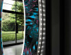 Runder dekorativer Spiegel mit LED-Beleuchtung für das Badezimmer - Fluo Tropic #11