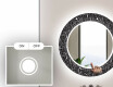 Runder dekorativer Spiegel mit LED-Beleuchtung für das Badezimmer - Ghotic #4