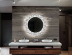 Runder dekorativer Spiegel mit LED-Beleuchtung für das Badezimmer - Industrial #12
