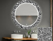 Runder dekorativer Spiegel mit LED-Beleuchtung für das Badezimmer - Letters #1