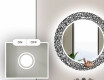 Runder dekorativer Spiegel mit LED-Beleuchtung für das Badezimmer - Letters #4