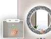 Runder dekorativer Spiegel mit LED-Beleuchtung für das Badezimmer - Letters #5