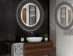 Runder dekorativer Spiegel mit LED-Beleuchtung für das Badezimmer - Microcircuit #2
