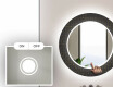 Runder dekorativer Spiegel mit LED-Beleuchtung für das Badezimmer - Microcircuit #4