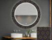 Runder dekorativer Spiegel mit LED-Beleuchtung für das Badezimmer - Ornament