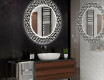 Runder dekorativer Spiegel mit LED-Beleuchtung für das Badezimmer - Triangless #2