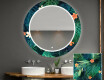 Runder dekorativer Spiegel mit LED-Beleuchtung für das Badezimmer - Tropical #1