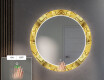 Runder dekorativer Spiegel mit LED-Beleuchtung für den Flur - Gold Triangles #5