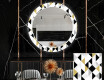 Runder dekorativer Spiegel mit LED-Beleuchtung für das Esszimmer - Geometric Patterns #1