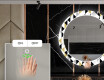 Runder dekorativer Spiegel mit LED-Beleuchtung für das Esszimmer - Geometric Patterns #5