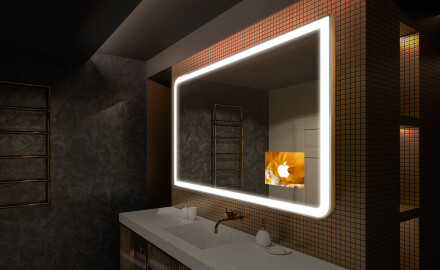 Abgerundeter Badspiegel mit LED Beleuchtung L146