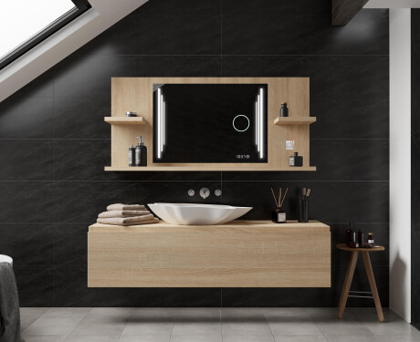 LED Spiegel mit Ablageflächen - L27 #4