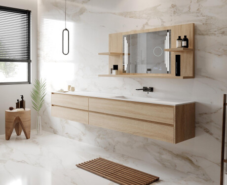 LED Spiegel mit Ablageflächen - L27 #5