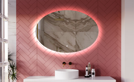 Oval dekorativer spiegel Flur modern L178