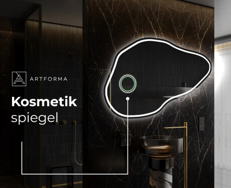 Unregelmäßiger asymmetrischer Spiegel mit LED Beleuchtung P223 #4