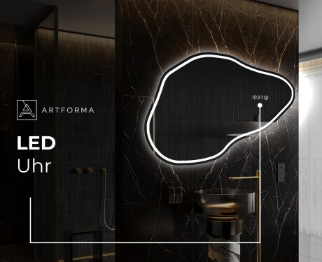 Unregelmäßiger asymmetrischer Spiegel mit LED Beleuchtung P223 #7