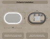 Beleuchteter Badezimmerspiegel, zweifarbig, Touch‑Schalter, Heizmatte #8