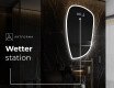 Unregelmäßiger asymmetrischer Spiegel mit LED Beleuchtung I222 #6