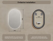 Badspiegel mit LED Beleuchtung 50x80cm mit kaltem LED-Licht 7000K, warmem Licht 3000K oder neutralem Licht 4500K #7