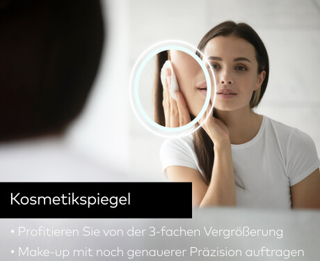 Spiegel mit Rahmen und LED Industrial Beleuchtung FrameLine L02 #10