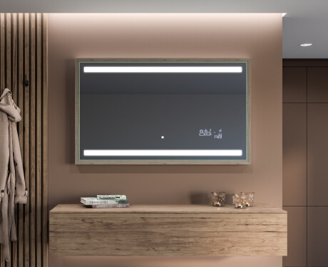 Spiegel mit Rahmen und LED Industrial Beleuchtung FrameLine L09 #12