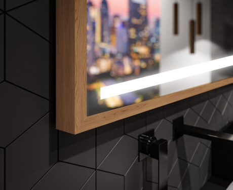 Spiegel mit Rahmen und LED Industrial Beleuchtung FrameLine L09 #3